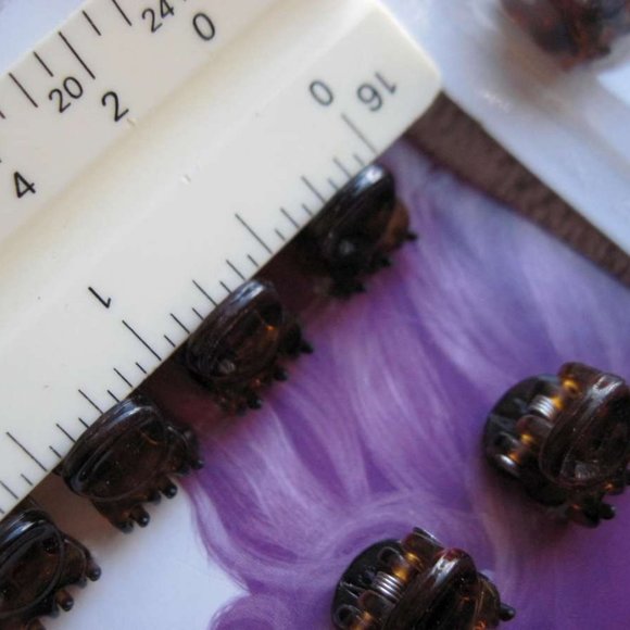 14 Goody Teagan Micro Claw Hair Clips Tortoiseshell Brown Black Small Tiny Jaw - Picture 2 of 6